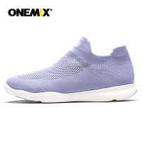 ONEMIX Uni Sock Walking Shoes Light Weight Slip-on Sandals Knitted Breathable Mesh Athletic Casual Shoes Walking Sneakers