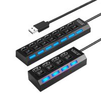 【LZ】❇﹉  Multi USB Splitter Hub Adaptador de Energia Expansor Múltiplo Switch Docking Stations Cabo 30cm USB Hub 2.0 4 em 1 7 em 1