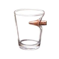 56ml Simulation 308 Bullet Embedded In Hand-blown Whisky Glass Wine Glass Vodka Cup Wine Tumbler Brandy Glass