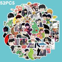 52PCS Mobu Saiko Hyaku Graffiti Stickers Mob Psycho 100 For Luggage Laptop Skateboard Sticker Moto Bicycle Guitar Fridge