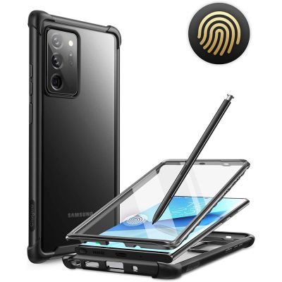 ~ Clayco Forza เคส สําหรับ Samsung Galaxy Note 20 Ultra ตัวป้องกันหน้าจอในตัว เข้ากันได้กับลายนิ้วมือ ID