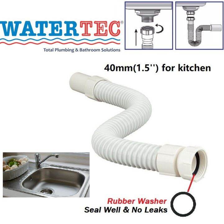 Watertec Truflo Unitrap Flexible Hose Pipe for kitchen/bathroom toilet ...