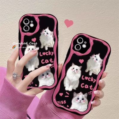 เคสป้องกันโทรศัพท์มือถือ แบบนิ่ม ลายแมวน่ารัก สําหรับ iPhone XR 14 13 12 8 7 6 6s 2020 XS