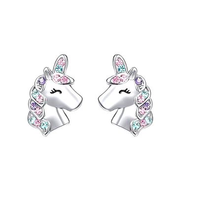 Antey New Unicorn Cat Love Rainbow Jewelry Earrings Accessories for Women Party Jewelry Anniversary GiftsStud Earrings