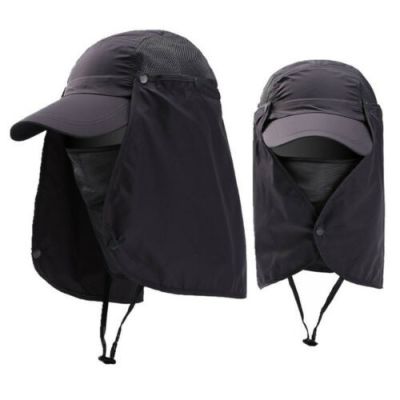 yaya หมวกผ้ากันแดด หน้ากากบังแดดร้อน ระบายอากาศดี ปิดหน้าถีงคอรอบ 360 สามารถถอดที่ปิดหน้าและปีกได้ UPF50+ sunproof cover Cap