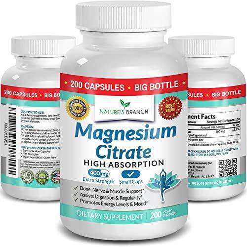 [PREORDER] Magnesium Citrate 400mg 200 Capsules High Potency for