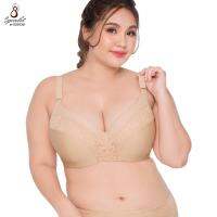 Sgarlet  เสื้อชั้นในเพิ่มความกระชับ ไซส์ใหญ่ Extra Size Full Coverage bra สีเนื้อ MB1724