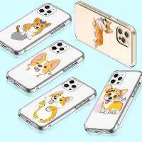 เคสโทรศัพท์ หรับ iPhone 13 14 G9 Moto 12 G8 Play Mini SE Power Max Plus Pro อ่อนนุ่ม โปร่งใส ปก T-146 Cute Corgi