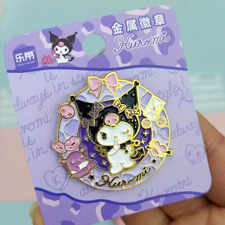 sanrio-เข็มกลัด-ลายการ์ตูนคุโรมิน่ารัก-พรีเมี่ยม-diy-อุปกรณ์เสริม-สําหรับนักเรียน