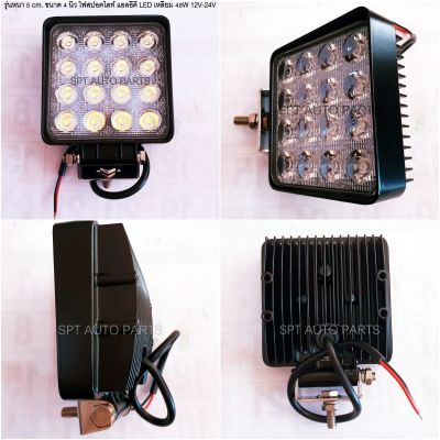 (ราคาต่อ 1 ดวง) รุ่นหนา 5 cm. ขนาด 4 นิ้ว ไฟสปอตไลท์ แอลอีดี LED SPOT LIGHT เหลี่ยม 48W 12V-30V (ราคาต่อ 1 ดวง)