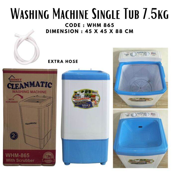 WHM 865 SINGLE TUB 7.5KG/WASHING MACHINE/SINGLE TUB WASHING MACHINE/7