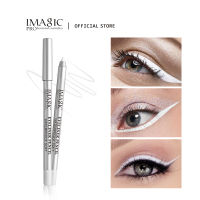 IMAGIC White/ Black Eyeliner Long Lasting Eye Liner Easy To Apply Eye Pencil Waterproof Makeup Eye Silky Texture Eyeliner Pen With Sharpener