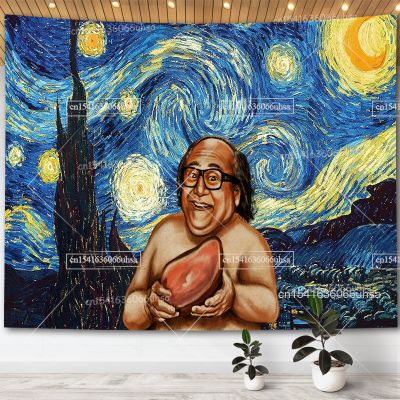 【CW】⊙  DeVito And His Ham Poster Frank Rum A Night Van Gogh Tapestry Meme Room