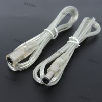 0.2/0.5/1M 20AWG 5A Transparent Male Female Jack DC Power Adapter Pigtail Cable 5.5x2.1mm Connector Extension Cord For LED Strip YB23