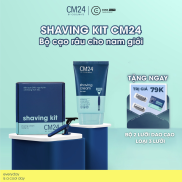 Shaving Kit - Bộ cạo râu cho nam thương hiệu CM24 tay cầm kim loại + dao