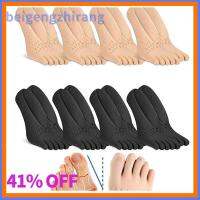 BEIGENGZHIRANG 2Pair ของใหม่ ล่องหนแบบล่องหน บางและบาง ถุงเท้าสุขภาพ projoint antibunions ตาข่ายแบบตาข่าย ถุงเท้าแยกนิ้วผู้หญิง ถุงเท้าห้านิ้ว