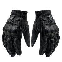 Full Touch Screen Motorcycle Gloves Leather Windproof Protective Shell Breathable MTB Cycling Glove Wrist Buckle Thermal Warmer