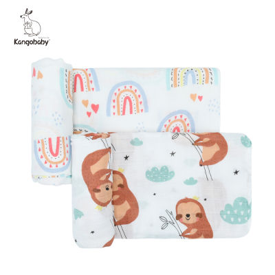 Kangobaby #Hope Series# Solid Bamboo Cotton Muslin Swaddle Super Soft Cool Blanket For Summer 120x120cm