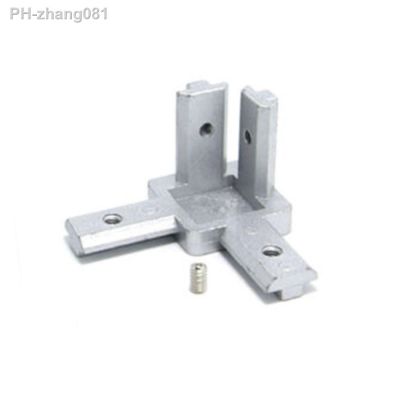 3-Way 90 Degree Inner Angle Connector L-shaped Joint Bracket 2020 EU Zinc Alloy Profile For T-slot Aluminum Extrusion Profiles
