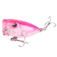 1Pcs 4cm/3.3g Plastic With Hooks Hard Wobblers Topwater Popper Bait