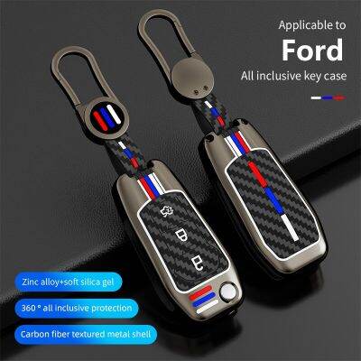 Zinc Alloy Car Remote Key Case Cover For Ford Figo 2017 Mondeo 5 Ecosport Fiesta Mk8 Everest Ranger Fusion Kuga Escort F150