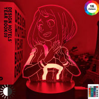 3D Lamp Anime My Hero Academia Ochako Uraraka Light for Bedroom Decor Child Kids Birthday Gift Uraraka Lamp My Hero Academia