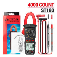 ANENG ST180 4000 Counts Digital Clamp Meter คีมปากจระเข้สำหรับมัลติมิเตอร์มัลติมิเตอร์โวลต์มิเตอร์แอมป์มิเตอร์ AC DC แรงดันไฟฟ้า AC Current Meter เครื่องทดสอบ NCV Universal ตัวทดสอบมิเตอร์แคลมป์มิเตอร์วัดกระแส Tester -30 ~ 1000 °C อุณหภูมิความต้านทานความจ