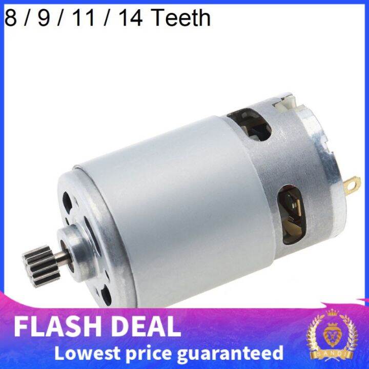 Sandi RS550 DC Motor 8 9 11 14 Teeth Gear Micro Motor 12 18 21V Lithium