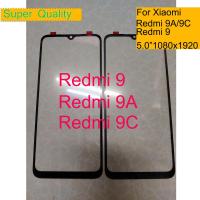 10ชิ้น/ล็อตเหมาะสำหรับ Xiaomi Redmi 9 9A 9C แผงหน้าจอสัมผัสกระจกด้านนอกสำหรับ REDMI 9I 9AT หน้าจอสัมผัสกระจกหน้ากับ OCA