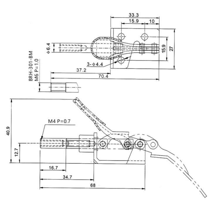 rayua-gh-301am-toggle-clamp-holding-latch-45kg-push-pull-quick-release-hand-tool