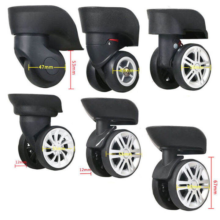 1pair wear resistant Ready Stock universal luggage case wheels easy