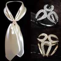 【YF】 Fashion Scarf Buckle Brooches Hollow Scarves Holder Brooch Shawls Jewelry Clothing