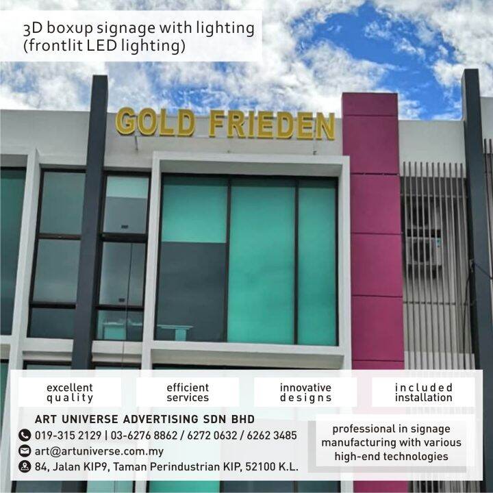 3D boxup signage with LED lighting Lazada