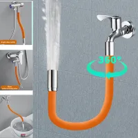 Kitchen Faucet Extender, Universal Foaming Extension Tube with Connector 360 Degrees Faucet Sprayer Extension Hose Flexible & Can be Shaped