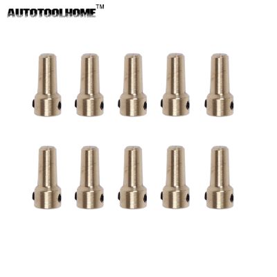 10Pcs JT0 Drill Chuck Connector Coupling Taper Mounted Point Copper Adjustable Clamping fit 2.3mm 3.17mm Shaft Tools Accessories