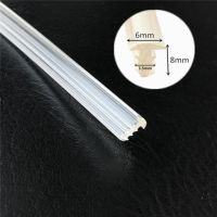 Rubber T Strip Window Sealing Glass Metal Wood Panel Edge Encloser Shield 6x8mm Transparent