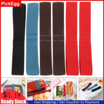 6Pcs Bento Box Bands Lunch Case Fixing Straps Bands Colorful Bento Box  Straps