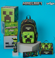 Smiggle MINECRAFT Classic Backpack สำหรับเด็กประถม