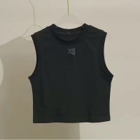 Sleeveless Crop Tank Top for Women Short Style Breathable Ladies Summer T-shirts 2023 Wang Letter Print Slim Fit