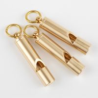 Vintage Brass Whistle Handmade Pure Brass Survival Whistle Keychain Pendant Outdoor EDC Tool Whistle Soccer Referee Whisle Survival kits