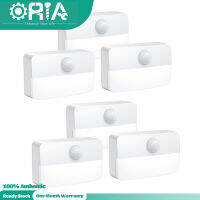 ORIA Motion Sensor ไฟในร่ม,6ชิ้น Motion Sensor ไฟกลางคืน,3A แบตเตอรี่ขับเคลื่อน Sensing ไฟกลางคืนติดบนตู้เสื้อผ้า,บันได,ห้องโถง,ห้องครัว,ห้องนอน