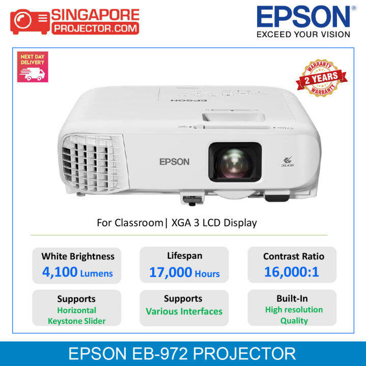 Epson EB972 XGA 3LCD Projector Lazada Singapore