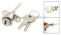 60mm Height Furnitures Drawer Silver Tone Metal Lock w 4 Pcs Keys 2sets