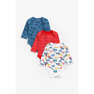 ชุดบอดี้สูทเด็กทารก Mothercare cars bodysuits - 3 pack ZC329