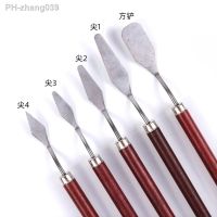 5Pcs/set Stainless Steel Spatula Kit Palette Gouache Supplies for Oil Painting Knife Fine Arts Painting Tool Set Flexible Blades