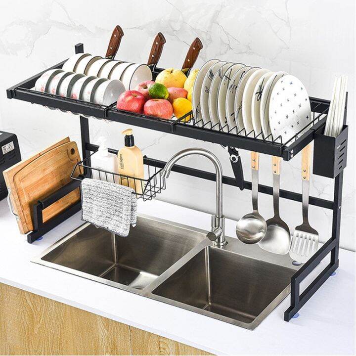 65/85Cm Stainless Steel Dish Rack Drainer Kitchen Storage Drying Shelf ...