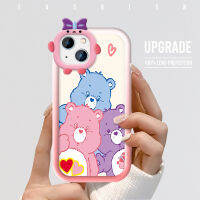 Case4you การ์ตูนสำหรับ iPhone 15 Pro 15 Plus,หมีดูแลหมีเชียร์หมีเคสโทรศัพท์มีลายเลนส์โทรศัพท์มอนสเตอร์กรอบนุ่มฝาครอบป้องกันกันกระแทกเคสโทรศัพท์มือถือ