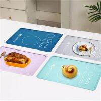 【CC】☍∈  Silicone Placemat Table Reusable Anti-scalding Use Kids Dining