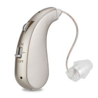 Single Ear Hearing Aids Rechargeable Ear Back Type Hearing Device Low Power Consumption Sound Amplifier 3 Replacement Earplugs