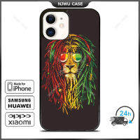 Rasta Lion Reggae Bob Marley Phone Case for iPhone 14 Pro Max / iPhone 13 Pro Max / iPhone 12 Pro Max / XS Max / Samsung Galaxy Note 10 Plus / S22 Ultra / S21 Plus Anti-fall Protective Case Cover